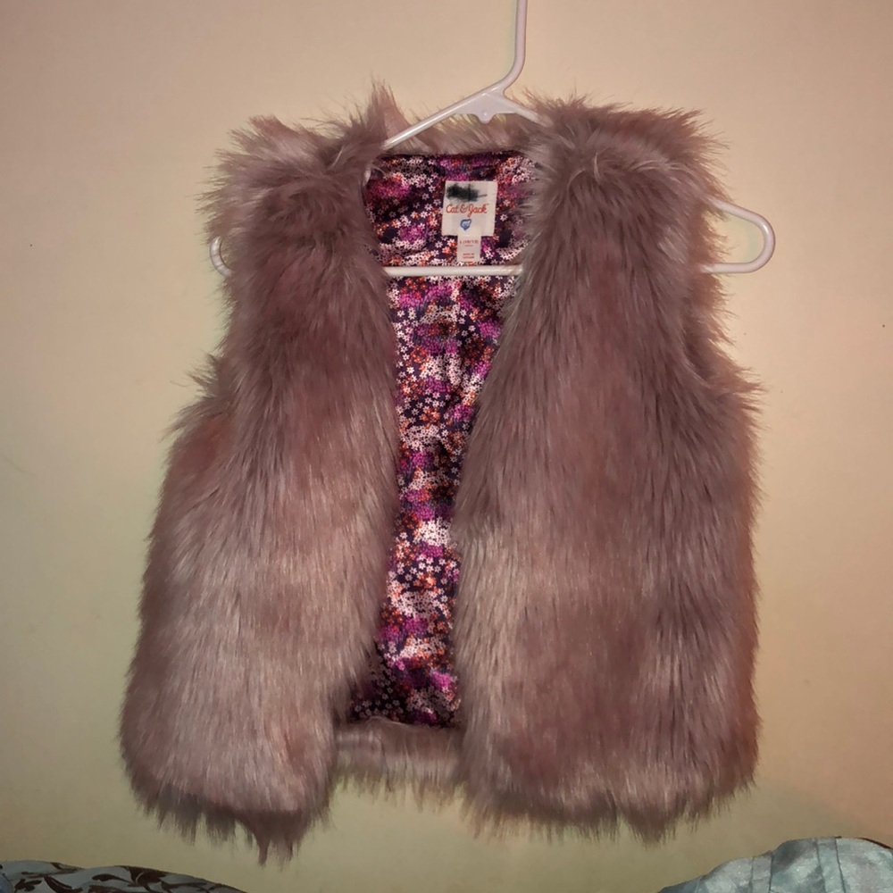 Cute pink furry vest